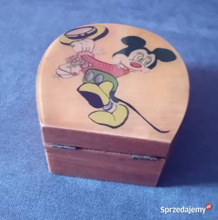 Szkatułka drewniania z wizerunkiem myszki Mickey Koźminek