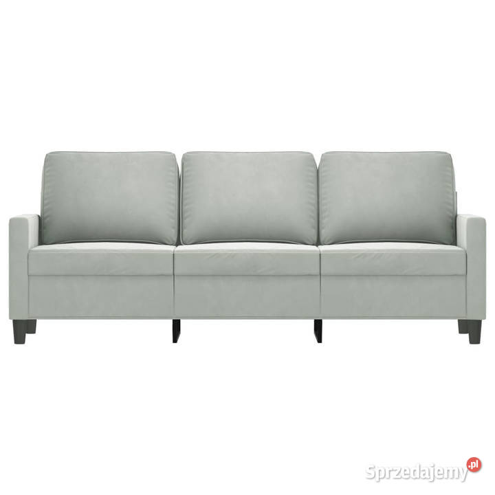 Sofa 3osobowa jasnoszara 180 tapicerowana Sofy i kanapy Warszawa