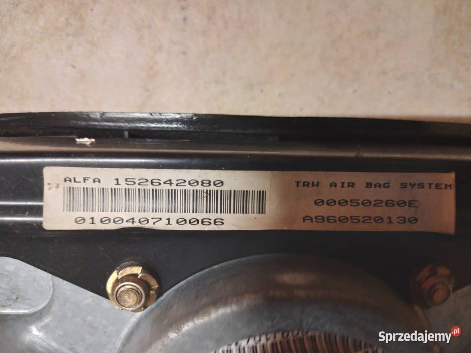 Alfa romeo spider gtv poduszka airbag kierowcy osobowe Poduszki powietrzne Wolsztyn