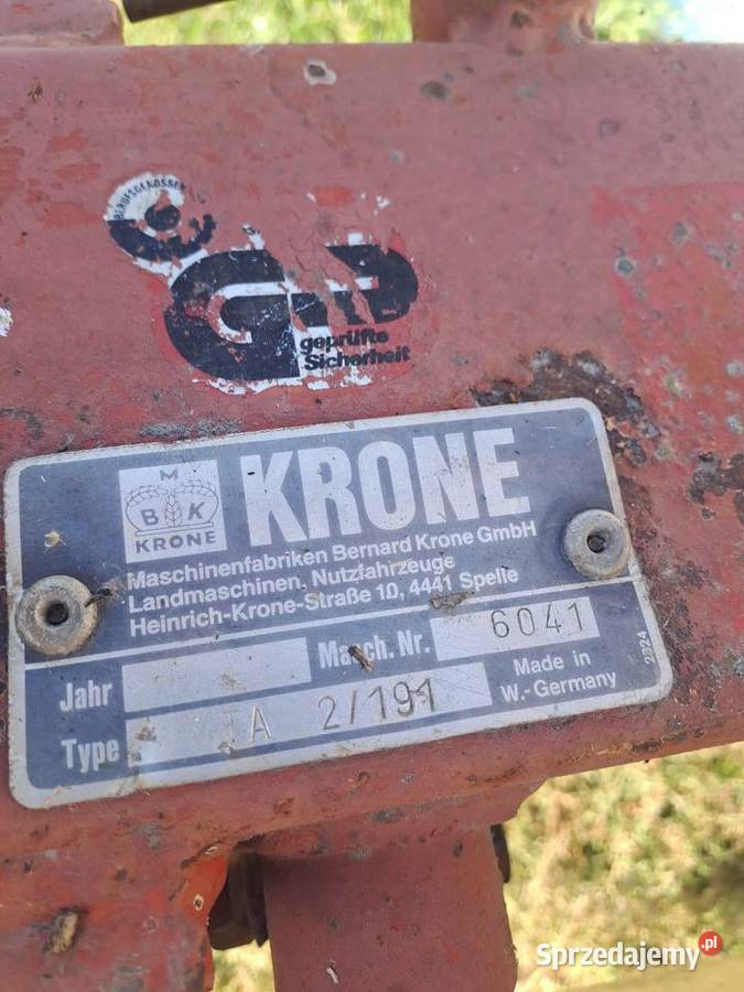 Kosiarka rotacyjna KRONE 191 Zamość sprzedam