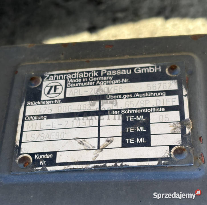 Most przedni ZF APL2000 APL2000F6 4475006083