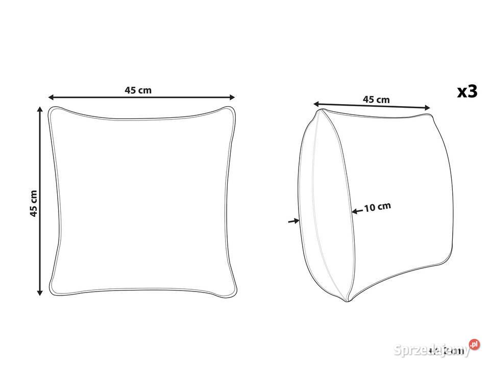 Zestaw 3 poduszek ogrodowych Wzór orientalny 45 Świdnica Polska
