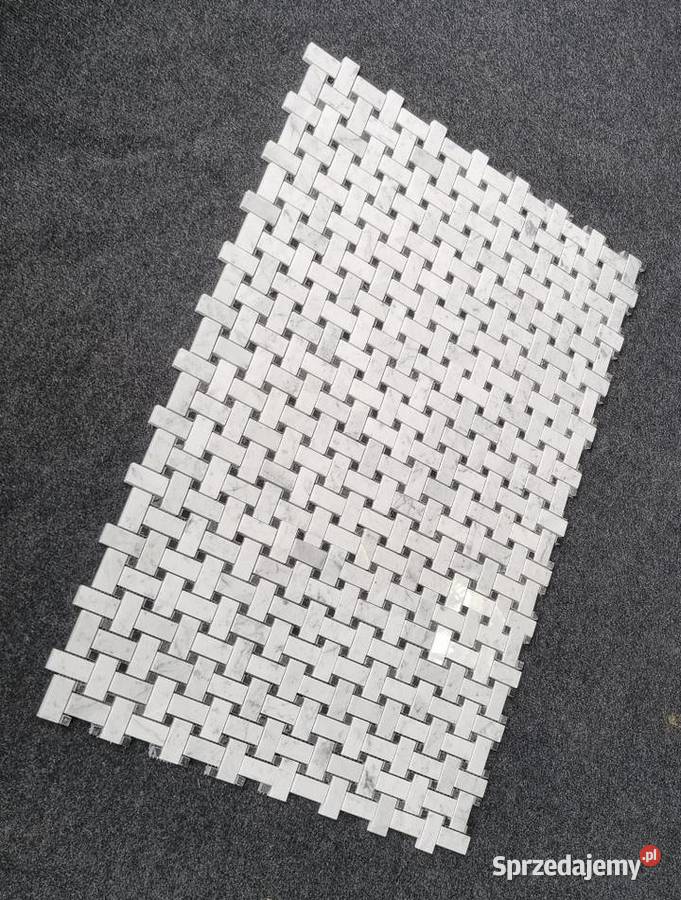 MOZAIKA MARMUROWA BIANCO CARRARA NEGRO MARQUINA