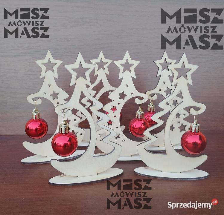 Choinka z czerwoną bombką 15 reklama drobiazg