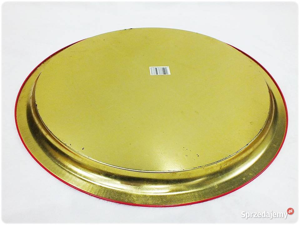 Kolekcjonerska Duża Taca 40 metalowa z Mikołajem lubuskie Żary
