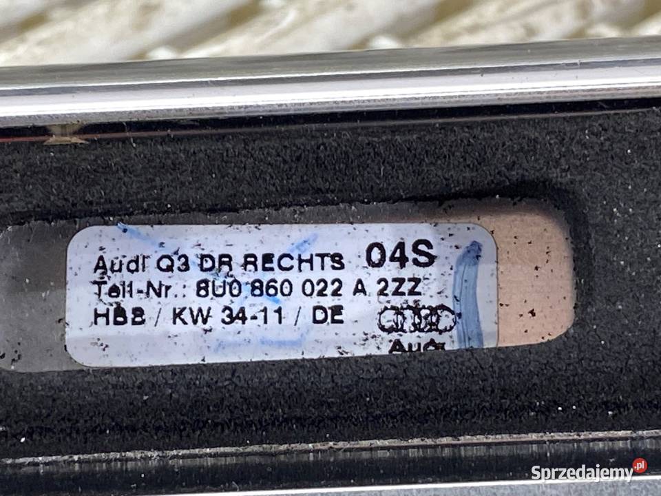 RELINGI DACHOWE KOMPLET AUDI Q3 I Hatchback 1118 osobowe Relingi dachowe Części samochodowe podkarpackie