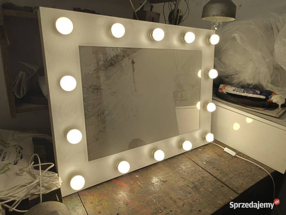 Lustro HOLLYWOOD LED 9075 BIAŁE 14 żarówek