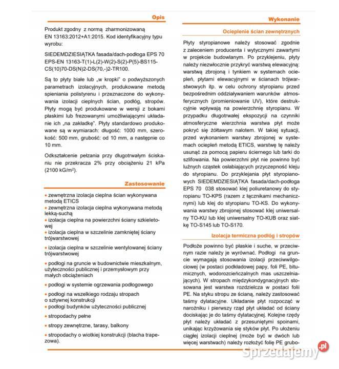 Termo organika Siedemdziesiątka DP EPS70038 50 Gdów
