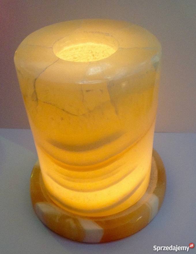 Alabastrowy lampion Świecznik z alabastru Szczecin sprzedam