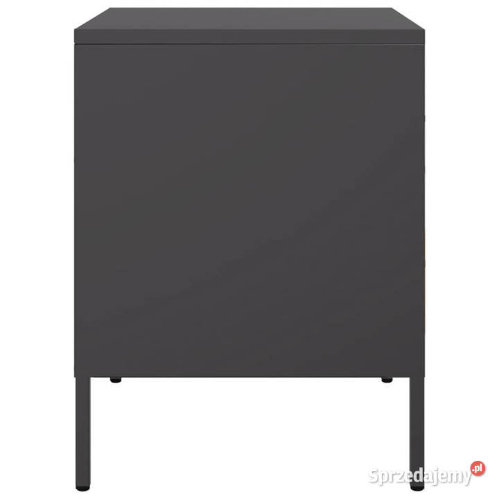 Szafki nocne 2 czarne 36x39x505 stal WM842923 Warszawa
