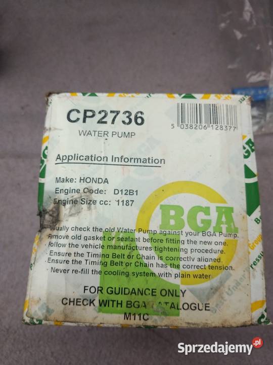 NOWA BGA CP2736 POMPA WODY HONDA D1316Z1 87 osobowe Poznań