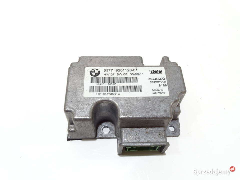MODUŁ SENSOR PODUSZEK AIRBAG BMW E93 E88 9201128 Komputery Strzyżewice