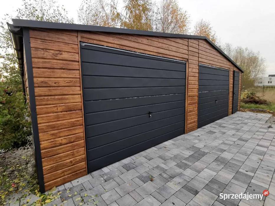 Garaż blaszany 9x6 drewnopodobny obróbki Sprzedaż