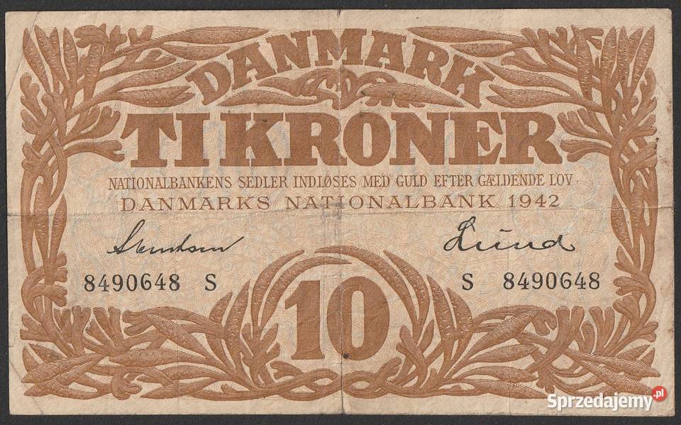 DANIA 10 KORON 1942 Numizmatyka Łódź sprzedam
