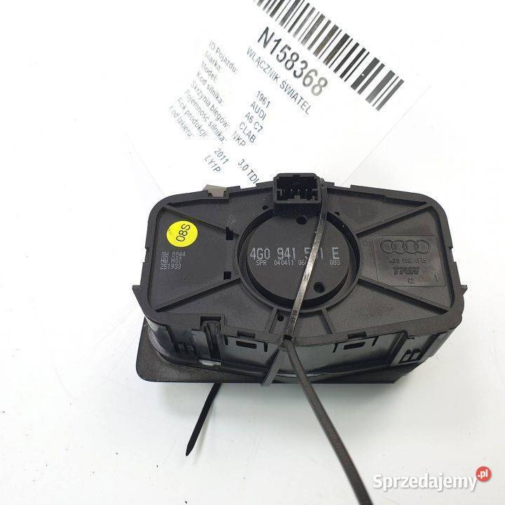 WŁĄCZNIK ŚWIATEŁ AUDI A6 C7 4G0941531E Lipno
