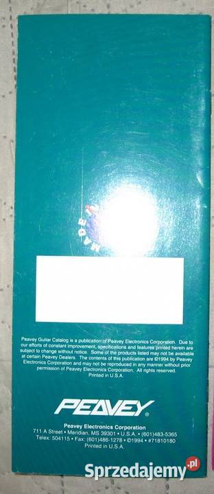 Peavey Guitars katalog gitar pomorskie Kępice