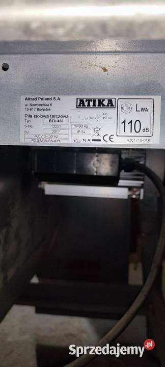 PIŁA TARCZOWA STÓŁ DO CIĘCIA 450 ATIKA Piły tarczowe