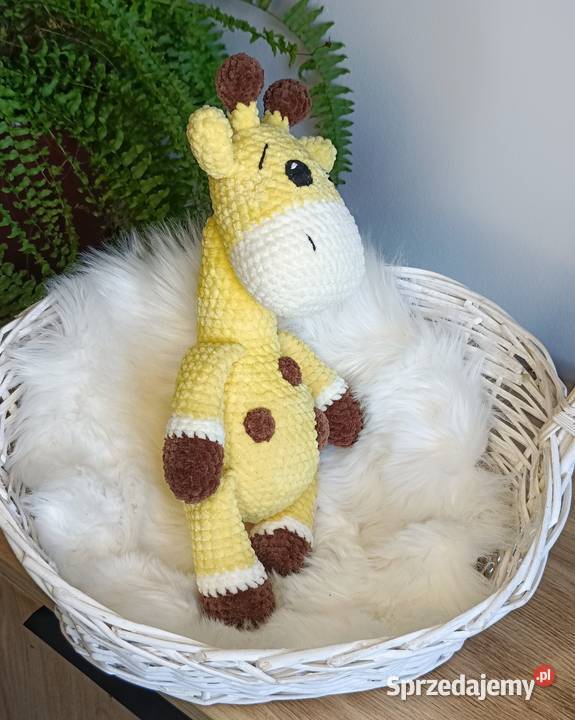Żyrafa szydełkowa maskotka rękodzieło podlaskie Hultajewo