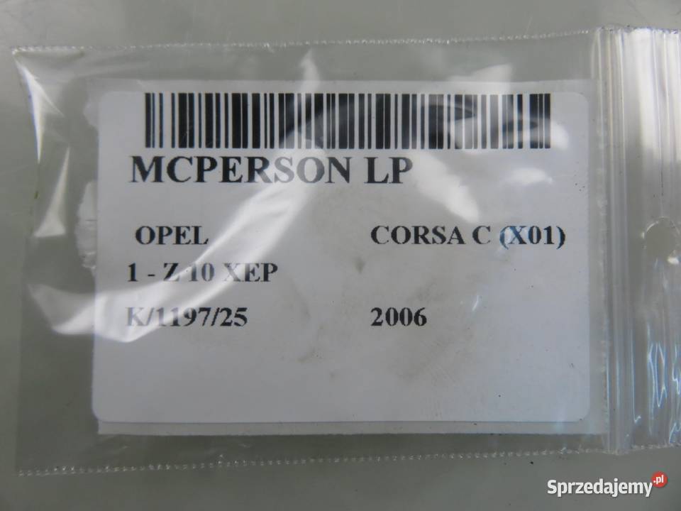 MCPERSON LEWY PRZEDNI OPEL CORSA C 1 Z 10 XEP sprzedam