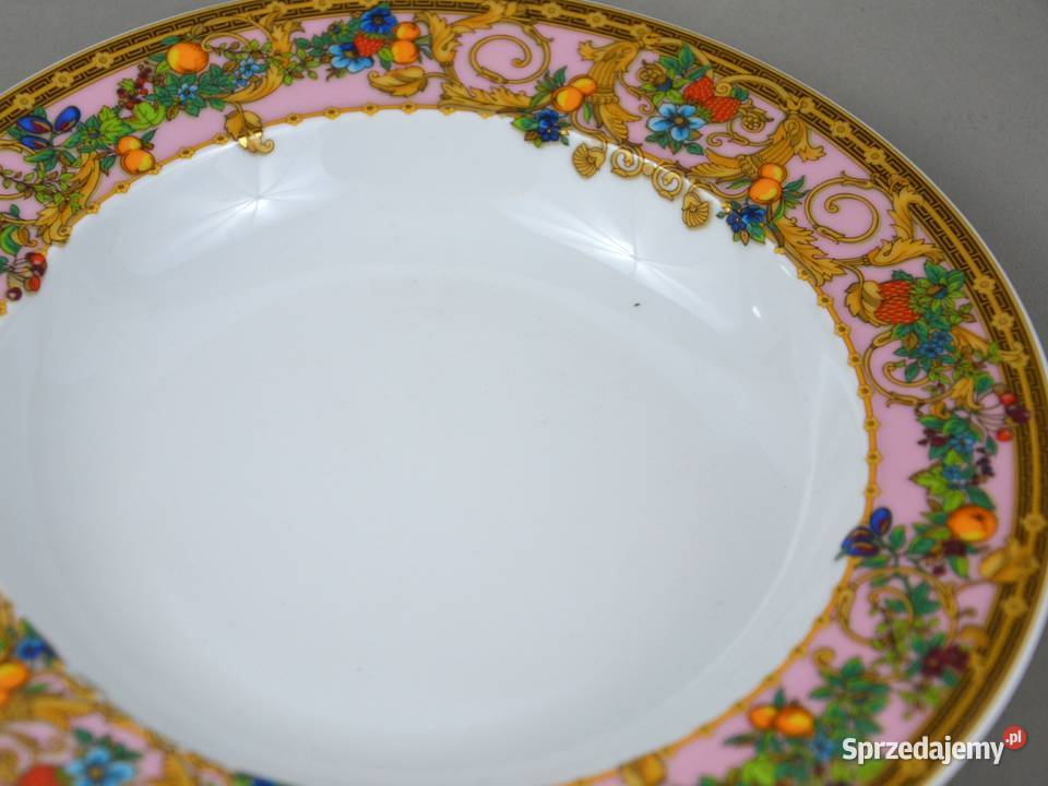 Talerz głęboki Versace Rosenthal kolekcja Ogród Porcelana i szkło Bronisze