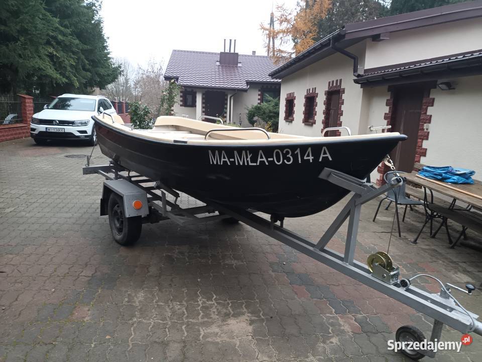 Łódź wędkarska wózek transportowy Mława