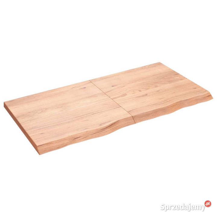 Blat do stołu jasnobrązowy 120x60x24 lite drewno Warszawa