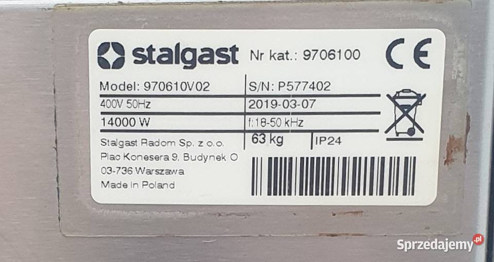 Kuchnia indukcyjna 22249 Warszawa sprzedam