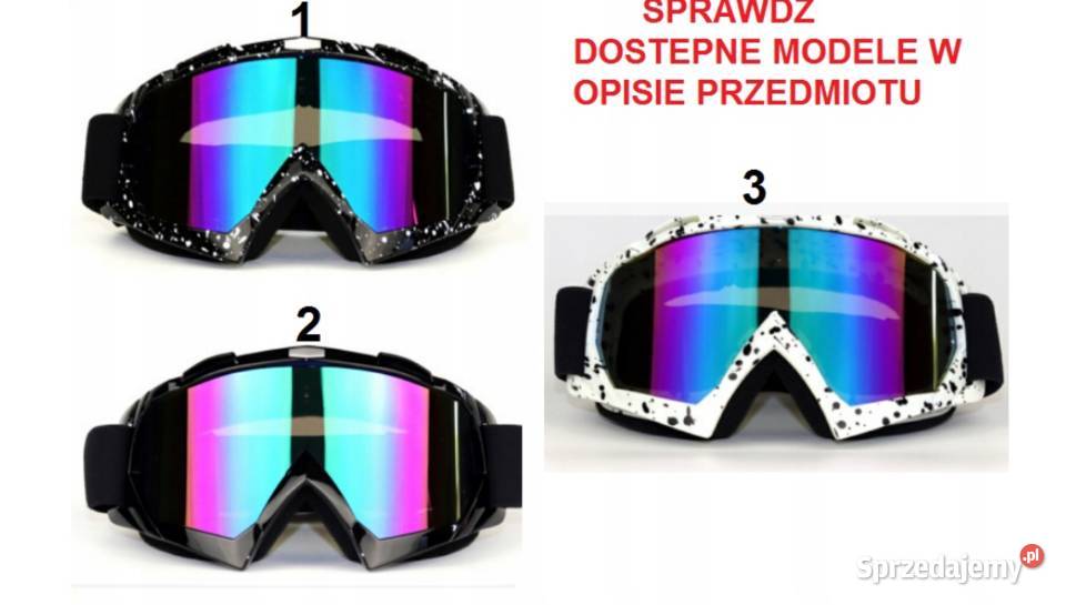GOGLE OCHRONNE NA TWARZ DO JAZDY NA ENDUROCROSS Kaski i odzież sprzedam