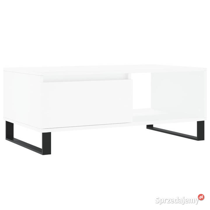 Stolik kawowy biały 90x50x365 materiał Warszawa