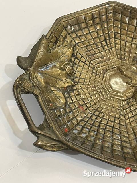 Secesyjna Patera z Mosiądzu Kraków