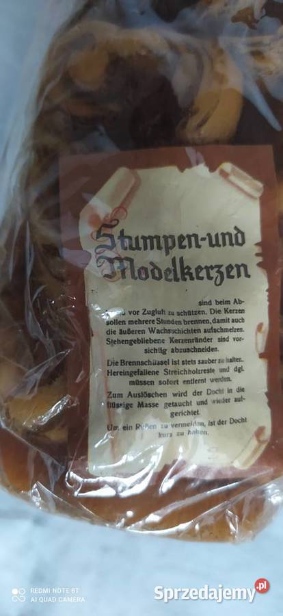 Duża niemiecka świeca modelowanaWysokość 22 x Dom i Ogród Wałbrzych