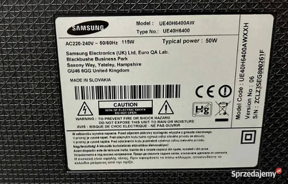 TV Samsung UE40H6400 3D Opole