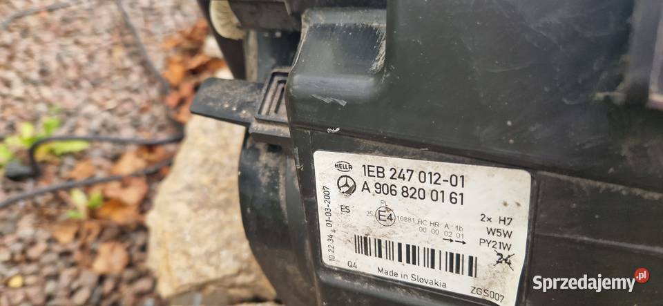 Mercedes Sprinter 906 reflektor lewy prawy środek Lampy przednie Części samochodowe Lublin