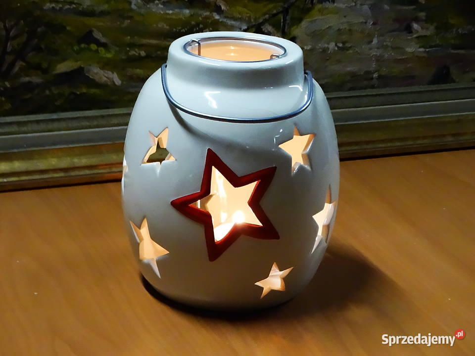 Ceramiczny lampion świecznik dekoracyjny Biłgoraj sprzedam