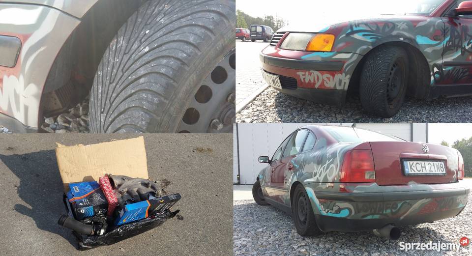 VW Passat B5 19TDI Gwint gleba graffiti sedan kupiony w Polsce Czernichów