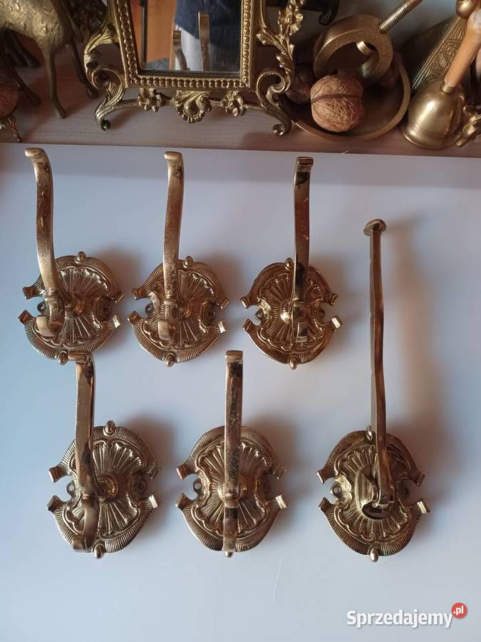 Piękny masywny mosiężny wieszak wielkopolskie Poznań