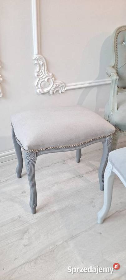 Stylowa pufa podnóżek fotel Ludwik Ludwikowska sprzedam