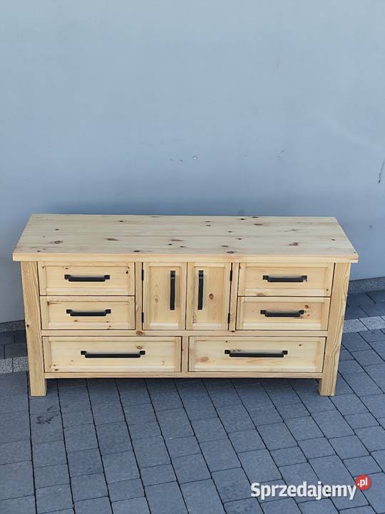Komoda drewniana 150x48x75 Naturalne drewno