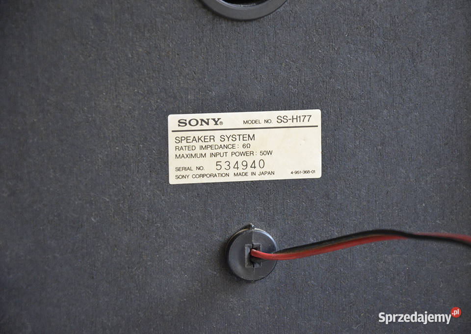 Głośniki kolumny Sony Moc 2 x 50W 6 Ohm łódzkie Łódź