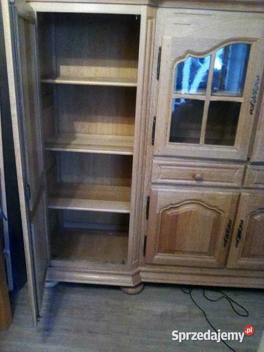 Ładny kredens dębowy dębowa biblioteka serwantka Sypniewo sprzedam