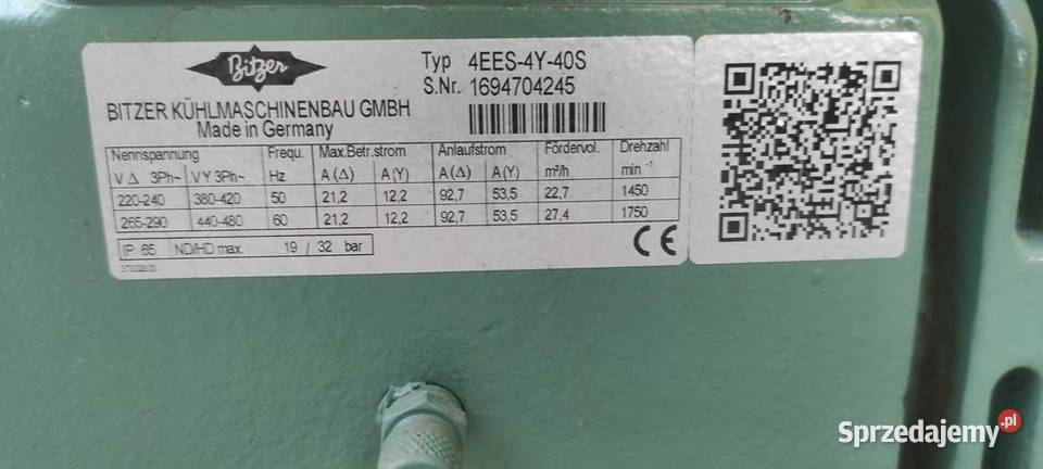 Zestaw sprężarkowy Bitzer 4EC42Y 2x227 mh 25kW Paczków