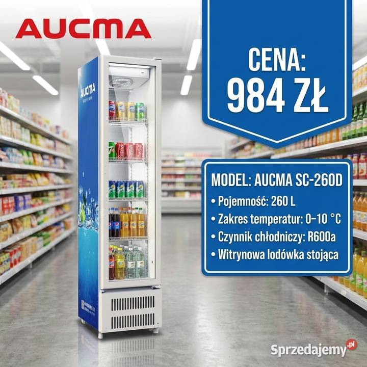 Lodówka ekspozycyjna AUCMA SC260D Wrocław