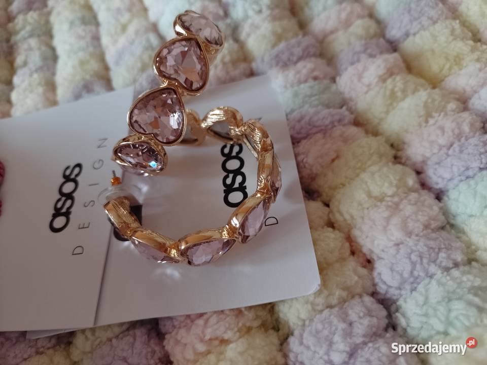 ASOS Bogato zdobione kolczyki wieczorowe serca