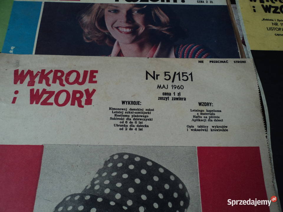 Wykroje i wzory Kobieta i życie 4 małopolskie Nowy Sącz sprzedam
