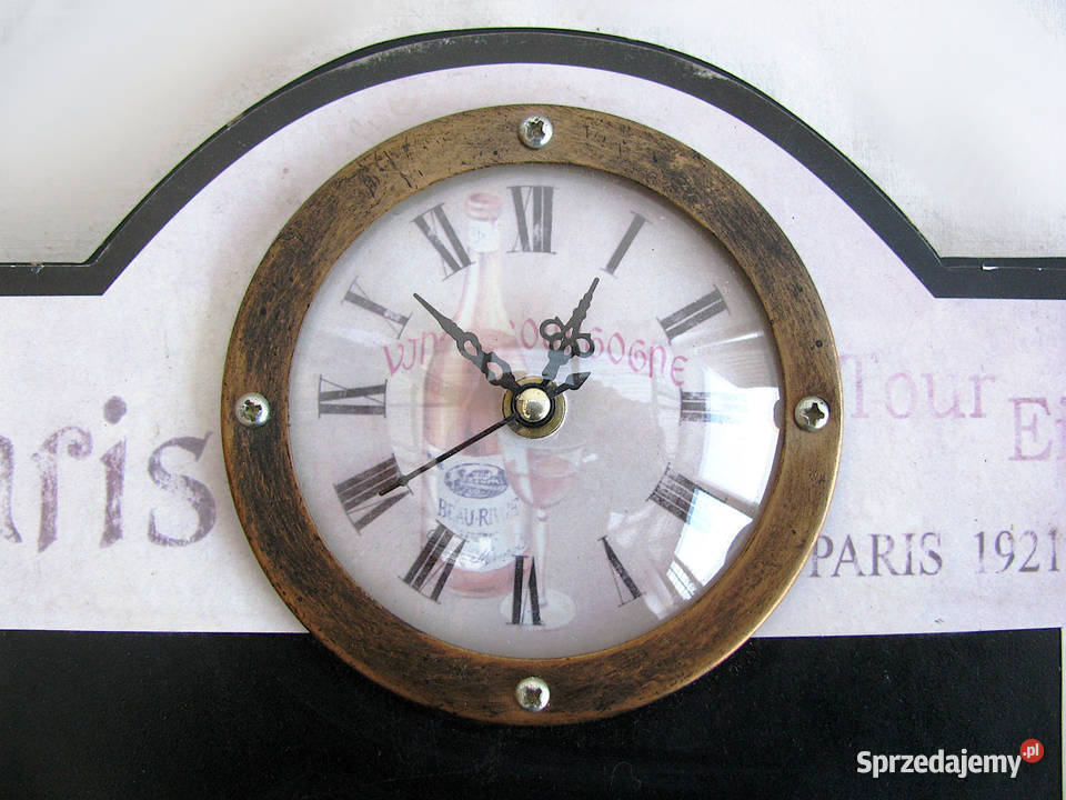 Tablica zegar Paris Vintage Cafe bar menu Gastronomia zachodniopomorskie Szczecinek