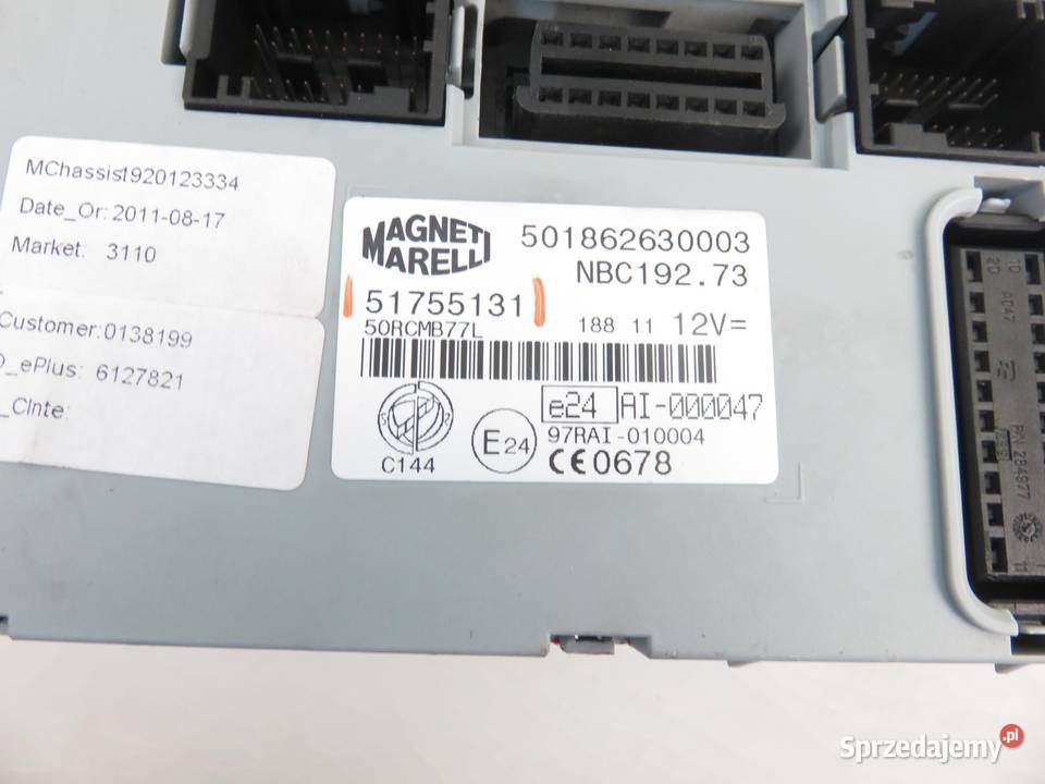 BSI FIAT STILO 16 1 51755131 osobowe Skrzynki bezpieczników