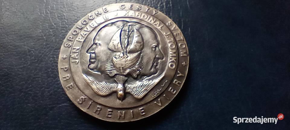 Stare monety Medal Jan Paweł II i Józef Tomko Lesko