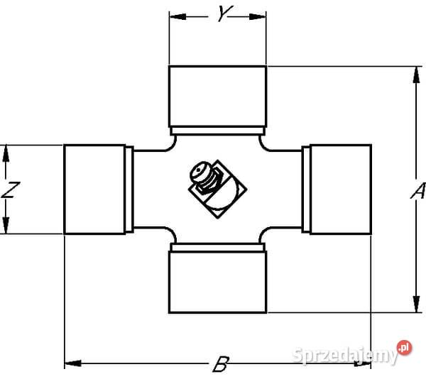 Krzyżak wału 27x760 mm 32x940 mm 2480 małopolskie Kamionna