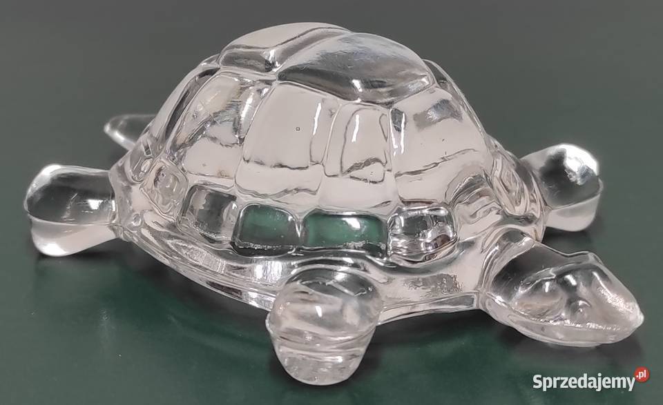 Unikat Huta Szkła Lucyna Żółw z kryształu Warszawa