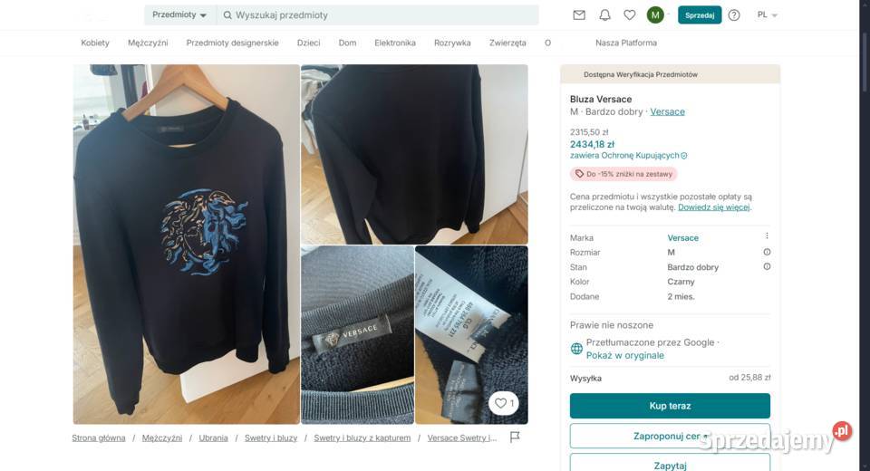Jedyna Okazja Na Prestiżową Kultową Koszulkę Versace Odzież codzienna